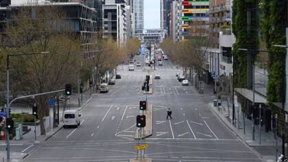 Las calles de Melbourne se vaciaron durante el confinamiento.