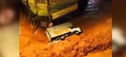 Las calles de Mina Gerais, completamente anegadas