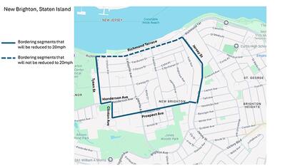 Las calles de Staten Island que verán modificada su velicidad de circulación