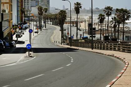 Las calles vacías en Tel Aviv tras las medidas de confinamiento
