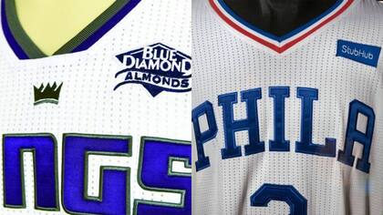 Las camisetas de Sacramento Kings y de Philadelphia Sixers, los otros dos equipos que ya tienen acordado su auspiciante