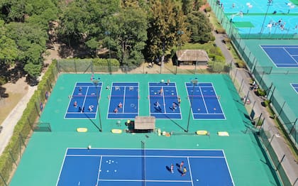 Las canchas de tenis del Club de Amigos