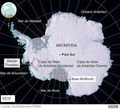 Las capas de hielo de Antártida occidental se han adelgazado más