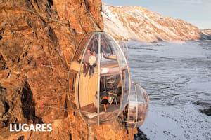 Las cápsulas de Ovo Patagonia están instaladas en estancia Bonanza, a 13 km de El Chaltén.