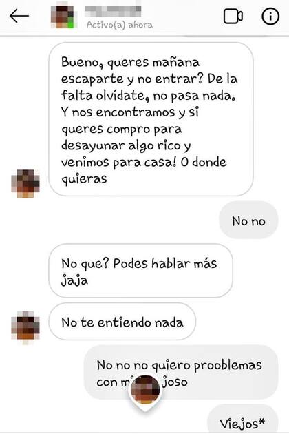 Las capturas de los chats