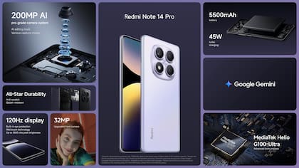 Las características del Redmi Note 14 Pro