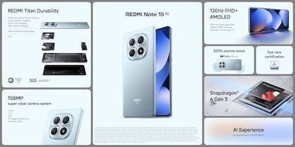 Las características técnicas del Redmi Note 15 5G