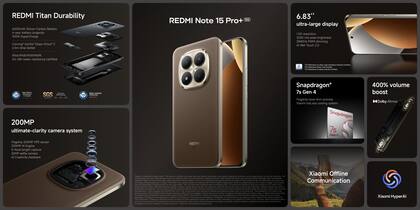 Las características técnicas del Redmi Note 15 Pro+ 5G