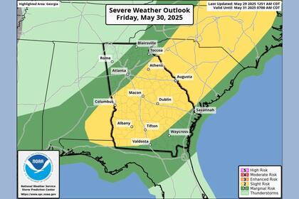 Las Carolinas, Georgia y el norte de Florida enfrentan inestabilidad que podría continuar hasta el fin de semana