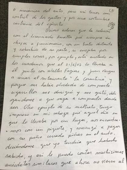 Página tres de la carta de Centeno a Bonadio