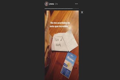 Las cartas que le escribieron sus amigas cuando Jimena Barón se fue a vivir a Roma con Osvaldo