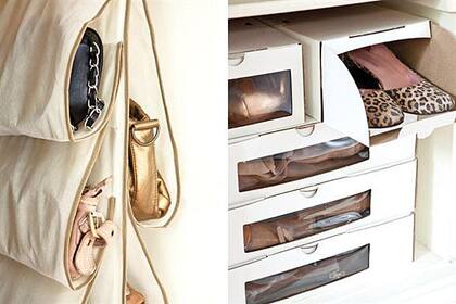 Las carteras más chicas pueden guardarse en organizadores