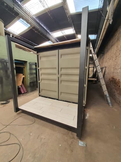 Las casas containers se arman en una fábrica y se pueden ensamblar en cualquier parte del país. Foto: gentileza Suitebox