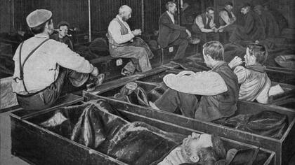 Las "casas de ataúdes" proporcionaban comida y un lugar seguro para dormir a las personas sin hogar en Londres