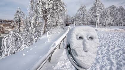 En fotos: las cataratas del Niágara, congeladas por la ola de frío extremo en EE.UU.