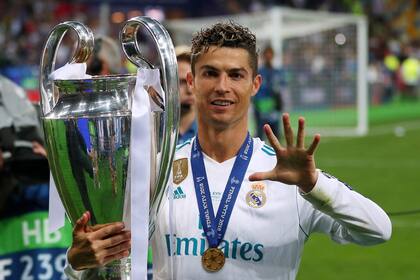 Cristiano Ronaldo ganó cinco Champions League, torneo en el que rompió varios récords