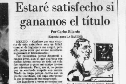 Las columnas de Carlos Bilardo en La Nación