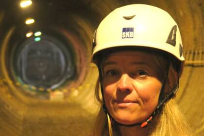 Las condiciones de humedad en Oskarshamn son perfectas para probar contenedores de desechos nucleares, dice Ylva Stenqvist.