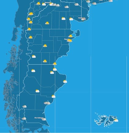 Las condiciones meteorológicas en las provincias del sur
