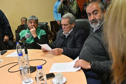Pablo Moyano, Carlos Acuña y Héctor Daer, el triunvirato de mando de la CGT