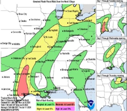 Las consecuencias de Beryl en el centro y noreste de EE.UU.