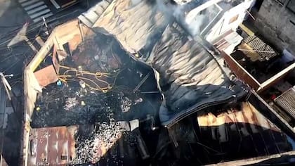 Las consecuencias del incendio tras ser extinguido