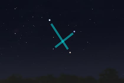 Las constelaciones se trazan como objetos cotidianos. Aquí, la Cruz del Sur.