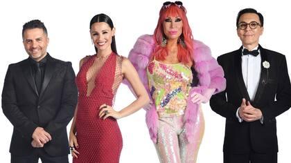 Las cuatro caras del jurado. Angel de Brito, Pampita Ardohain, Moria Casán y Marcelo Polino son los elegidos para dar su veredicto a las parejas