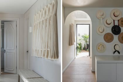 Las curvas dominan el espacio, pensado como cálido y acogedor, abrazando a quien llega e invitándolo a elegir su propio recorrido: hacia el café, el local o la sala de exhibiciones en el piso superior. Obra de Agostina Branchi.