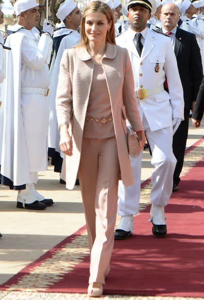 Letizia, vestida por su deiseñador favorito, Felipe Varela