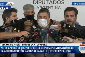 Las declaraciones de Mario Negri tras rechazar el proyecto de ley de presupuesto