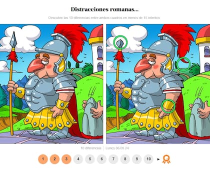 Las diferencias pueden estar ocultas en cualquier zona de las imágenes