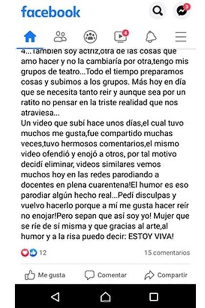 Las disculpas por el enojo que provocó en algunas personas con su video