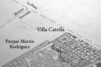 Las distintas partes del mapa de la ciudad de La Plata dibujadas por Abraham Gómez