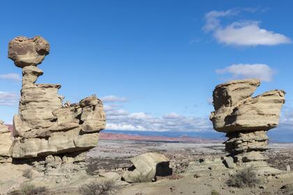 Las diversas geoformas de Ischigualasto talladas por el viento durante miles de años.