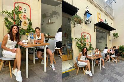 Las dos fotos que compartió Paula "Peque" Pareto junto a Gabriela Sabatini