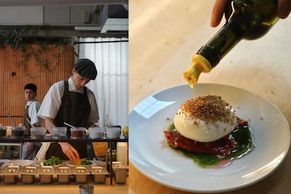 Las elaboraciones se preparan y sirven a la vista de los comensales, haciendo de la cocina un espectáculo.