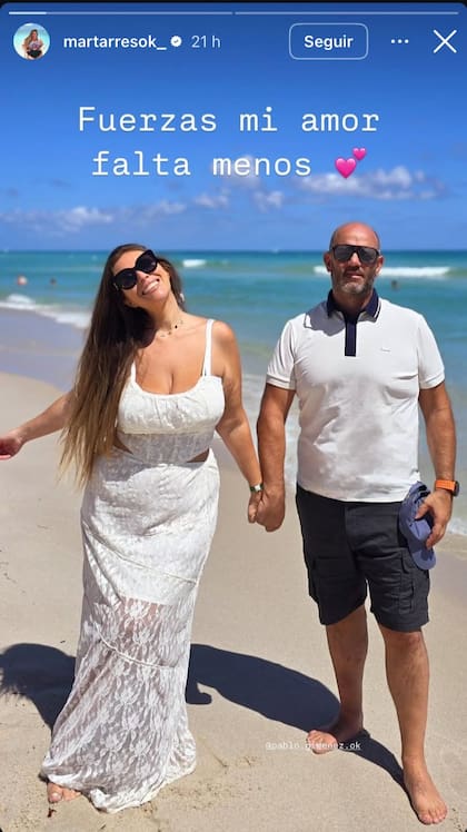 Las emotivas palabras de Mar Tarrés para su novio en medio de la internación (Captura: Instagram @martarresok)