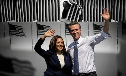 Las encuestas ubican a Harris por encima de Newsom