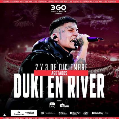 Las entradas para ver a Duki en River se agotaron en un tiempo muy breve, pero Antonella se quedó con 25 de ellas