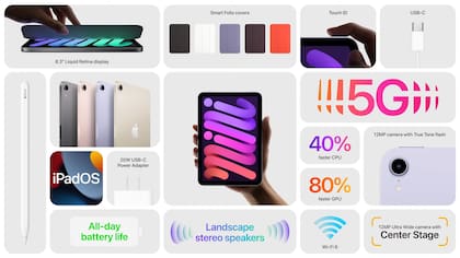 Las especificaciones del iPad Mini