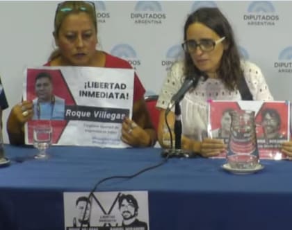 Las esposas de Roque Villegas y Nahuel Morandini, los dos jujeños que llevan más de un mes y medio detenidos por haber hecho publicaciones sobre la mujer de Gerardo Morales en redes sociales