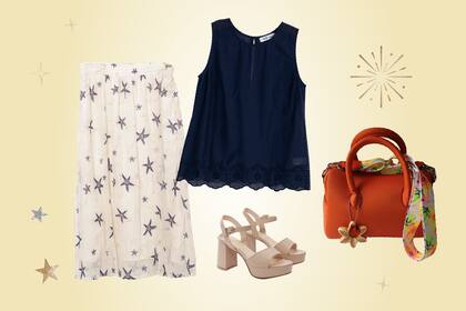 Las estampas estrelladas siempre son un acierto para esta temporada de festejos; en especial en telas con gracia como el microtul