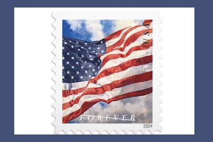 Las estampillas Forever con la bandera de Estados Unidos es uno de los modelos más falsificados
