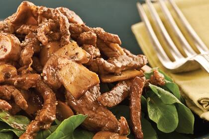 Las fajitas las podés comer al plato o con la mano