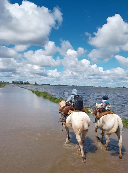 Las familias y chicos están movilizándose a caballo