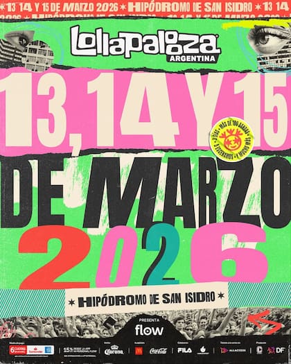 Las fechas del Lollapalooza Argentina 2026