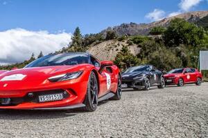 Las Ferrari de la Cavalcade Patagonia Adventure llegan este viernes a Ushuaia