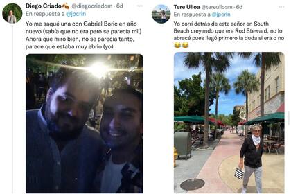 Las figuras internacionales también generan confusión: Gabril Boric y Rob Steward (Foto: Twitter @diegocriadom / @tereulloa)