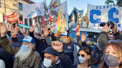 Las figuras religiosas fueron protagonistas de la marcha